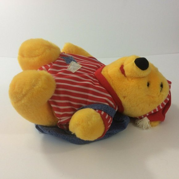 Fisher Price Disney Winnie the Pooh Plush 12" Pajama Fun Sleepover Backpack 1998 - Picture 8 of 11